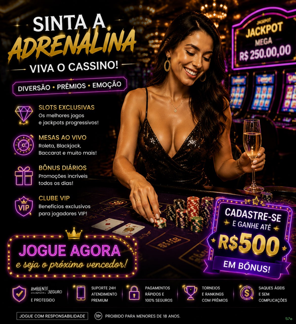 Cadastro rápido e seguro na 57e
